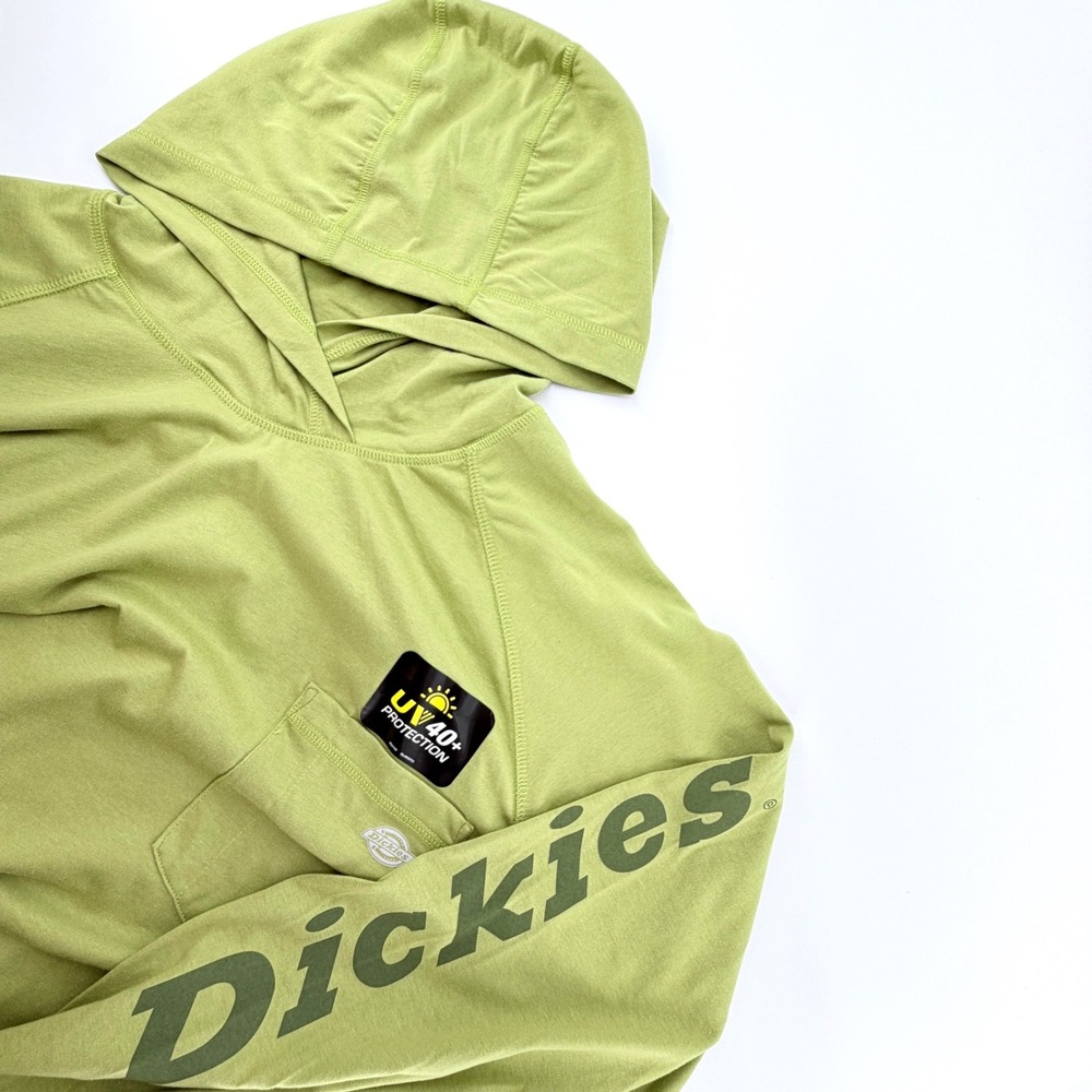 NEW Dickies Performance Sunshirt Mens 3XL Green Temp-iQ UPF 40 Hooded Work Shirt